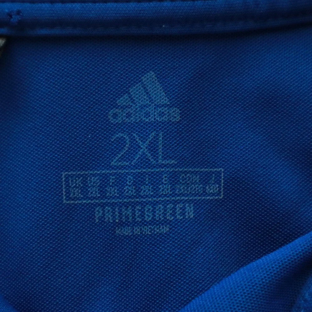 Adidas Polo Shirt‎ Mens 2XL XXL Primegreen Blue Painted Dunes Desert Golf Course